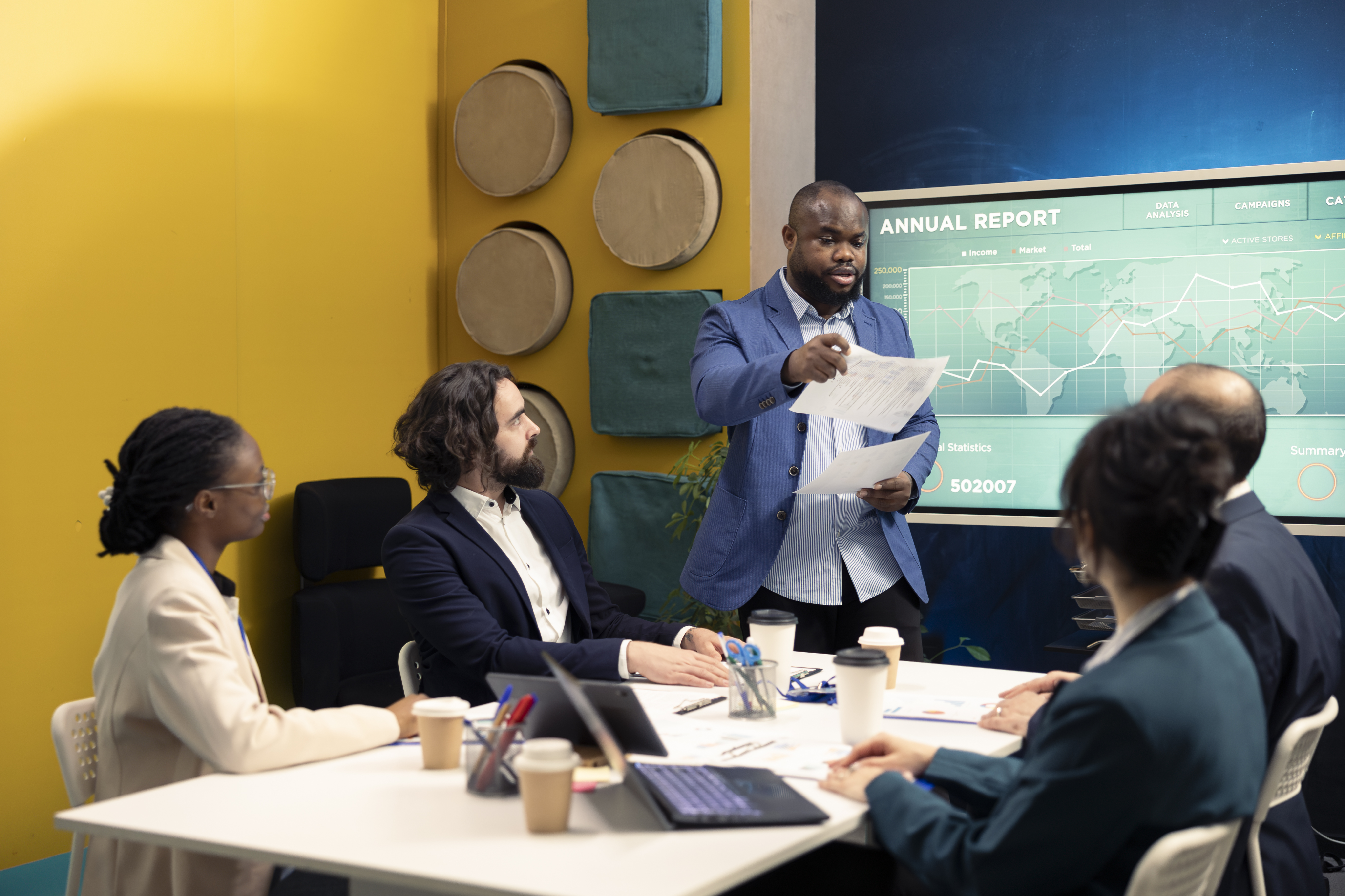 Team in a discovery meeting